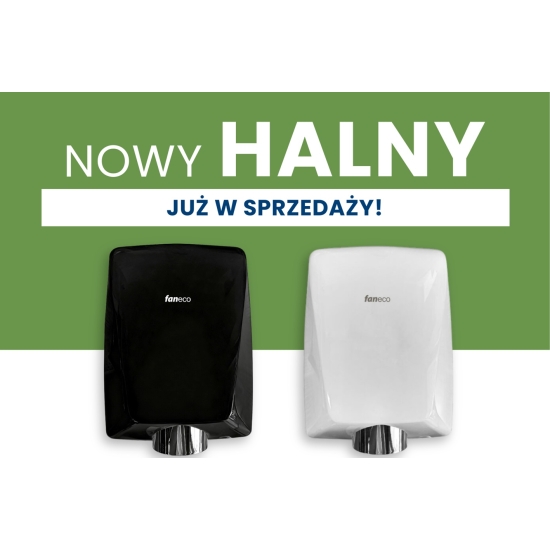 Suszarka do rąk automatyczna HALNY Faneco 1200 W Czarna